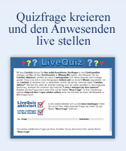 Quizfrage kreieren und den Anwesenden live stellen